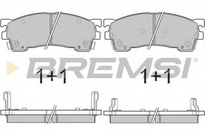 BREMSI bp2622 -  Комплект тормозных колодок, дисковый тормоз