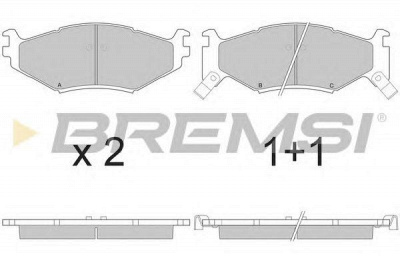 BREMSI bp2629 -  Комплект тормозных колодок, дисковый тормоз