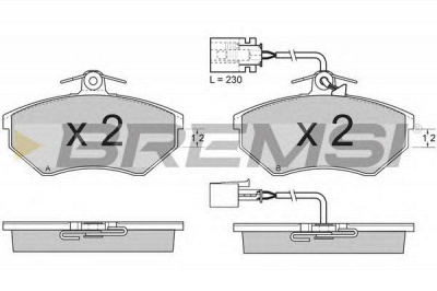 BREMSI bp2638 -  Комплект тормозных колодок, дисковый тормоз