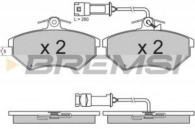 BREMSI bp2643 -  Комплект тормозных колодок, дисковый тормоз