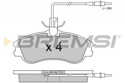 BREMSI bp2711 -  Комплект тормозных колодок, дисковый тормоз