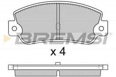 BREMSI bp2714 -  Комплект тормозных колодок, дисковый тормоз
