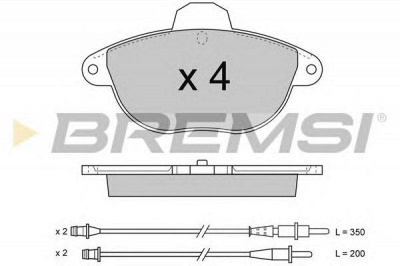 BREMSI bp2737 -  Комплект тормозных колодок, дисковый тормоз