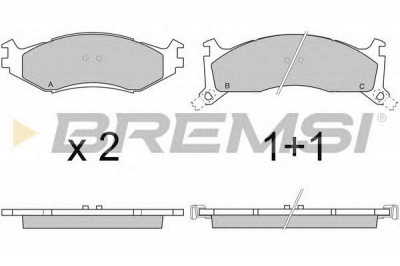 BREMSI bp2739 -  Комплект тормозных колодок, дисковый тормоз