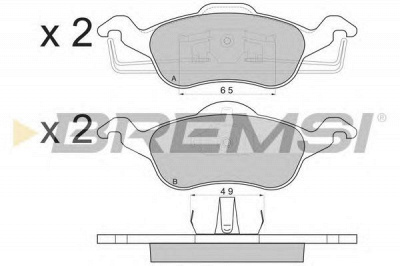 BREMSI bp2824 -  Комплект тормозных колодок, дисковый тормоз