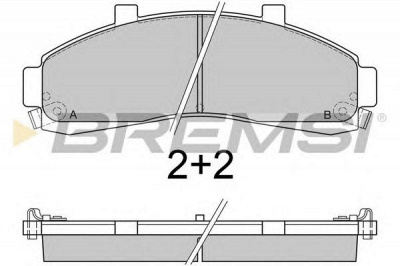 BREMSI bp2829 -  Комплект тормозных колодок, дисковый тормоз