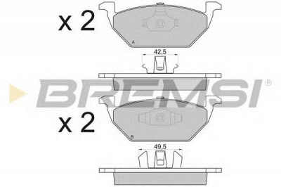 BREMSI bp2835 -  Комплект тормозных колодок, дисковый тормоз