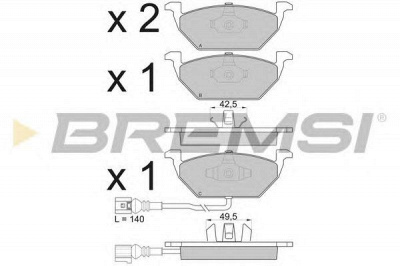 BREMSI bp2848 -  Комплект тормозных колодок, дисковый тормоз