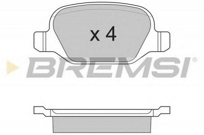 BREMSI bp2890 -  Комплект тормозных колодок, дисковый тормоз