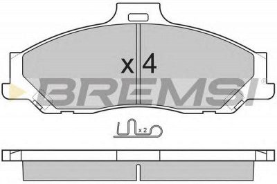 BREMSI bp2905 -  Комплект тормозных колодок, дисковый тормоз