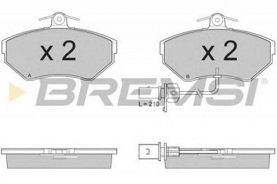 BREMSI bp2935 -  Комплект тормозных колодок, дисковый тормоз