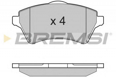BREMSI bp2960 -  Комплект тормозных колодок, дисковый тормоз