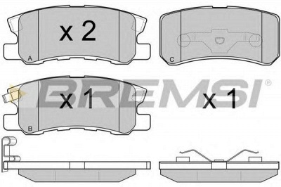 BREMSI bp2965 -  Комплект тормозных колодок, дисковый тормоз