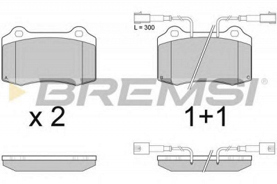 BREMSI bp2979 -  Комплект тормозных колодок, дисковый тормоз