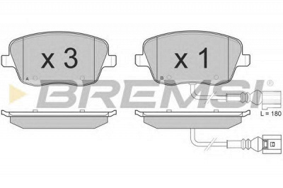 BREMSI bp3013 -  Комплект тормозных колодок, дисковый тормоз