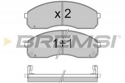 BREMSI bp3039 -  Комплект тормозных колодок, дисковый тормоз