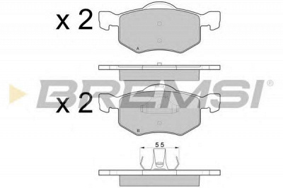 BREMSI bp3058 -  Комплект тормозных колодок, дисковый тормоз
