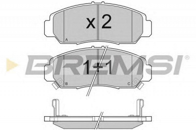 BREMSI bp3059 -  Комплект тормозных колодок, дисковый тормоз