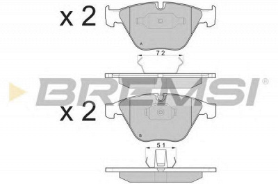 BREMSI bp3073 -  Комплект тормозных колодок, дисковый тормоз