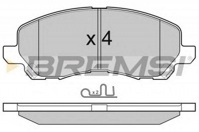 BREMSI bp3080 -  Комплект тормозных колодок, дисковый тормоз