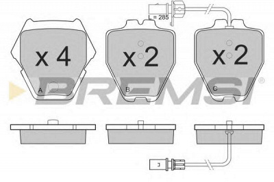 BREMSI bp3151 -  Колодки тормозные дисковые передние, комплект