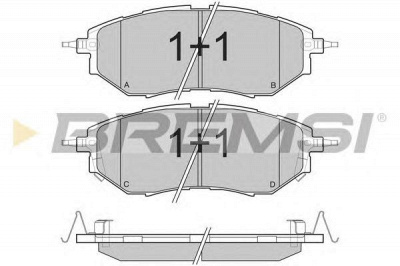 BREMSI bp3211 -  Комплект тормозных колодок, дисковый тормоз