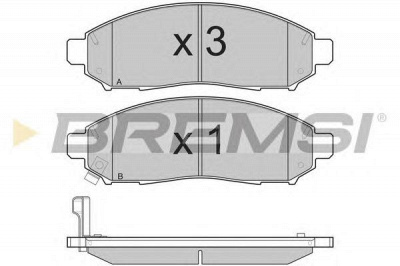 BREMSI bp3256 -  Комплект тормозных колодок, дисковый тормоз