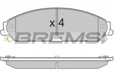 BREMSI bp3277 -  Комплект тормозных колодок, дисковый тормоз