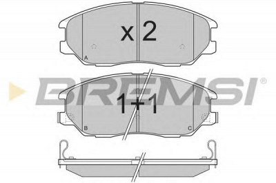 BREMSI bp3281 -  Комплект тормозных колодок, дисковый тормоз