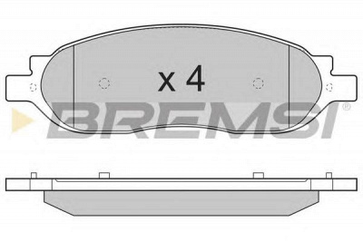 BREMSI bp3307 -  Комплект тормозных колодок, дисковый тормоз