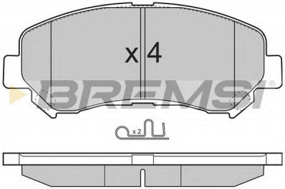 BREMSI bp3321 -  Комплект тормозных колодок, дисковый тормоз