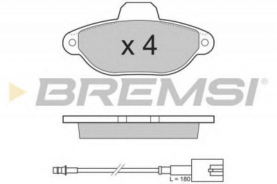 BREMSI bp3326 -  Комплект тормозных колодок, дисковый тормоз