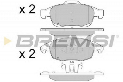 BREMSI bp3329 -  Комплект тормозных колодок, дисковый тормоз