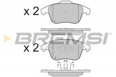 BREMSI bp3330 -  Колодки тормозные дисковые передние, комплект