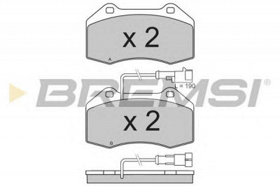 BREMSI bp3354 -  Комплект тормозных колодок, дисковый тормоз