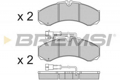 BREMSI bp3361 -  Комплект тормозных колодок, дисковый тормоз