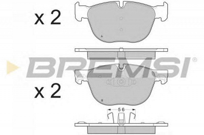BREMSI bp3371 -  Комплект тормозных колодок, дисковый тормоз