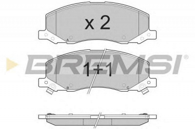 BREMSI bp3378 -  Комплект тормозных колодок, дисковый тормоз