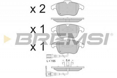 BREMSI bp3394 -  Комплект тормозных колодок, дисковый тормоз