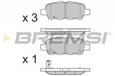 BREMSI bp3395 -  Комплект тормозных колодок, дисковый тормоз