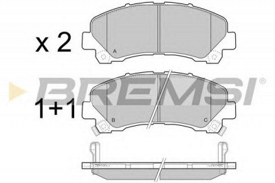 BREMSI bp3442 -  Комплект тормозных колодок, дисковый тормоз