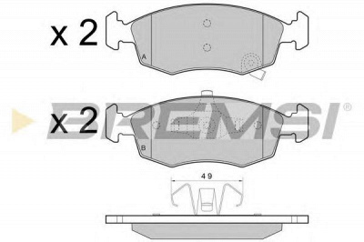 BREMSI bp3445 -  Комплект тормозных колодок, дисковый тормоз