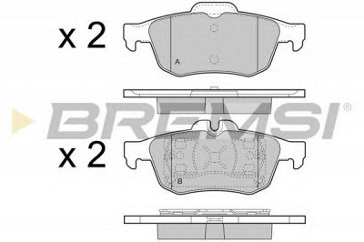 BREMSI bp3468 -  Комплект тормозных колодок, дисковый тормоз