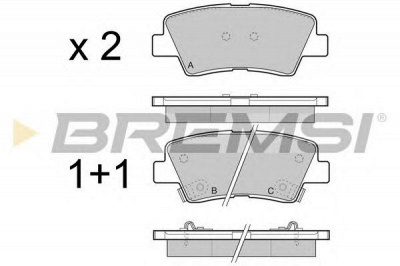 BREMSI bp3471 -  Комплект тормозных колодок, дисковый тормоз