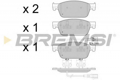 BREMSI bp3478 -  Комплект тормозных колодок, дисковый тормоз