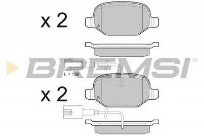 BREMSI bp3490 -  Комплект тормозных колодок, дисковый тормоз