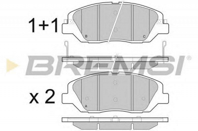 BREMSI bp3492 -  Колодки тормозные дисковые передние, комплект