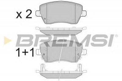 BREMSI bp3495 -  Комплект тормозных колодок, дисковый тормоз