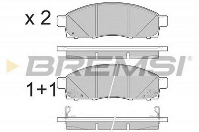 BREMSI bp3501 -  Комплект тормозных колодок, дисковый тормоз