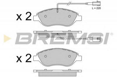 BREMSI bp3507 -  Комплект тормозных колодок, дисковый тормоз